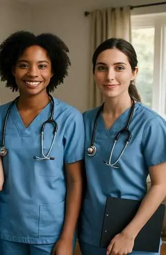 Enfermeros brindando alivio del dolor en cuidados paliativos en Laureles Medellín