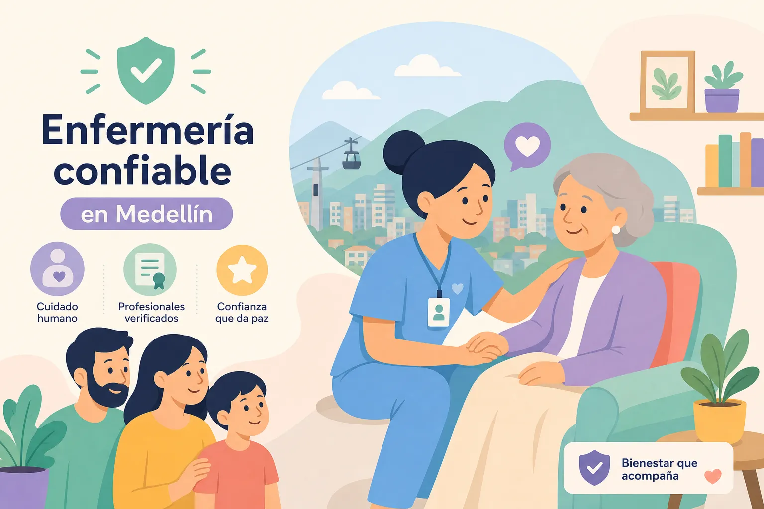 Cómo elegir enfermería confiable en Medellín: guía familiar